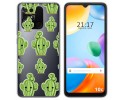 Funda Silicona Transparente para Xiaomi Redmi 10C diseño Cactus Dibujos
