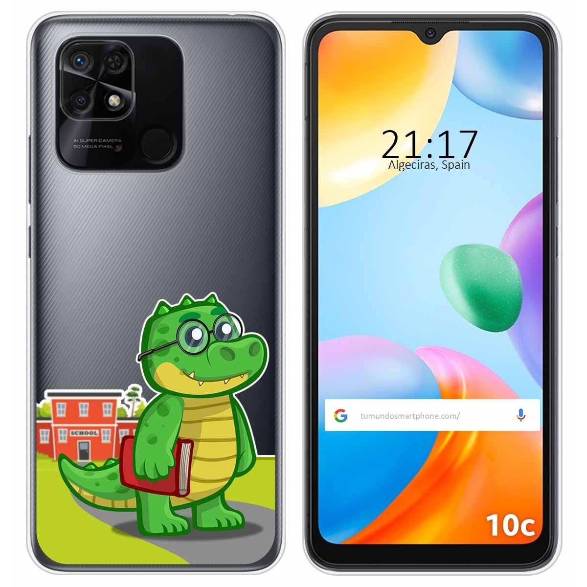 Funda Silicona Transparente para Xiaomi Redmi 10C diseño Coco Dibujos