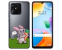 Funda Silicona Transparente para Xiaomi Redmi 10C diseño Conejo Dibujos