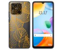 Funda Silicona Transparente para Xiaomi Redmi 10C diseño Hojas Dibujos