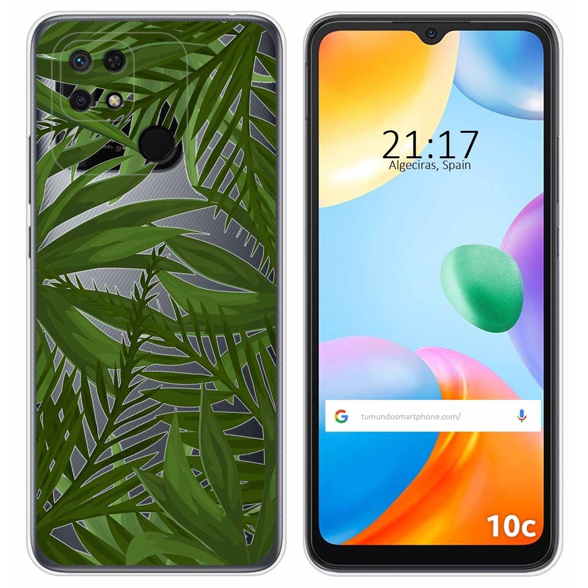 Funda Silicona Transparente para Xiaomi Redmi 10C diseño Jungla Dibujos