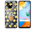 Funda Silicona Transparente para Xiaomi Redmi 10C diseño Piña Dibujos