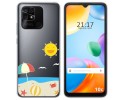 Funda Silicona Transparente para Xiaomi Redmi 10C diseño Playa Dibujos