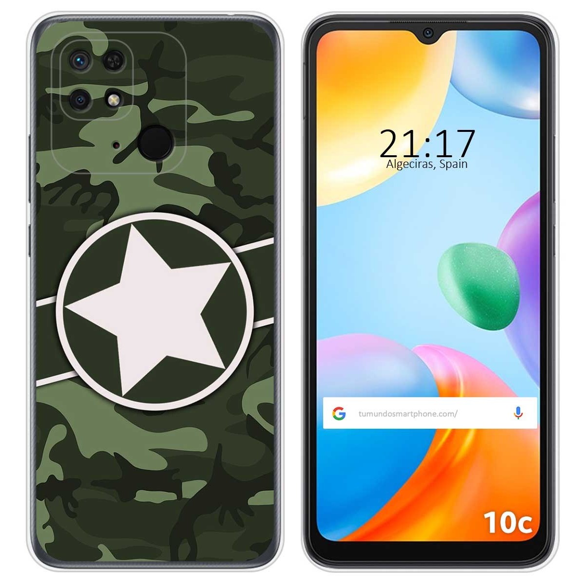 Funda Silicona para Xiaomi Redmi 10C diseño Camuflaje 01 Dibujos