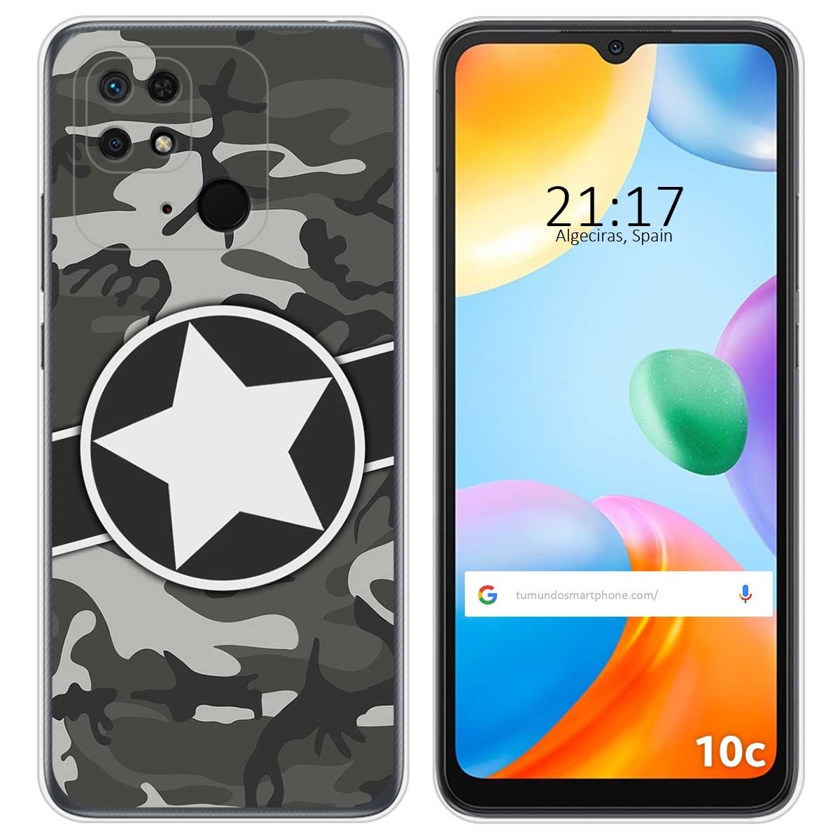 Funda Silicona para Xiaomi Redmi 10C diseño Camuflaje 02 Dibujos