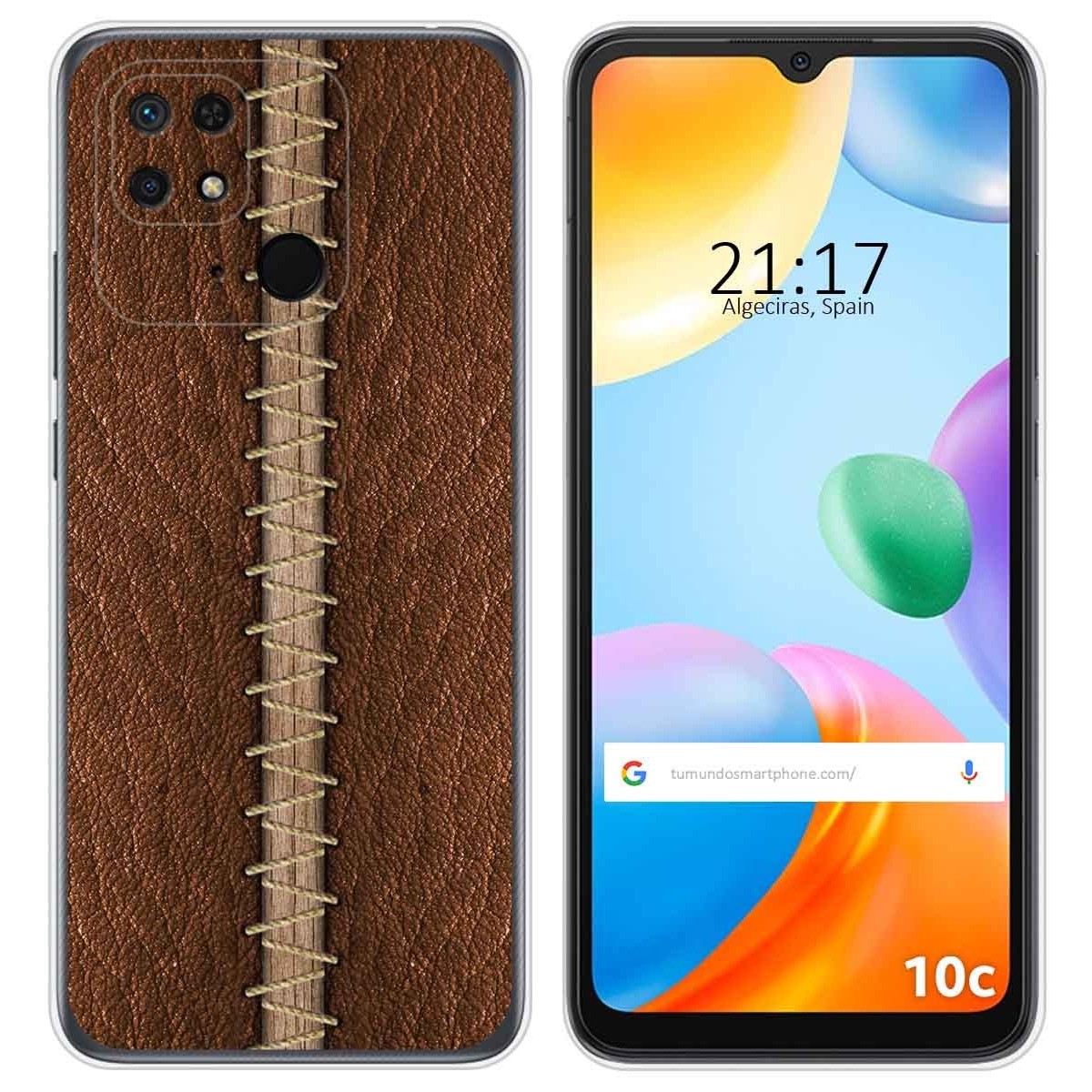 Funda Silicona para Xiaomi Redmi 10C diseño Cuero 01 Dibujos