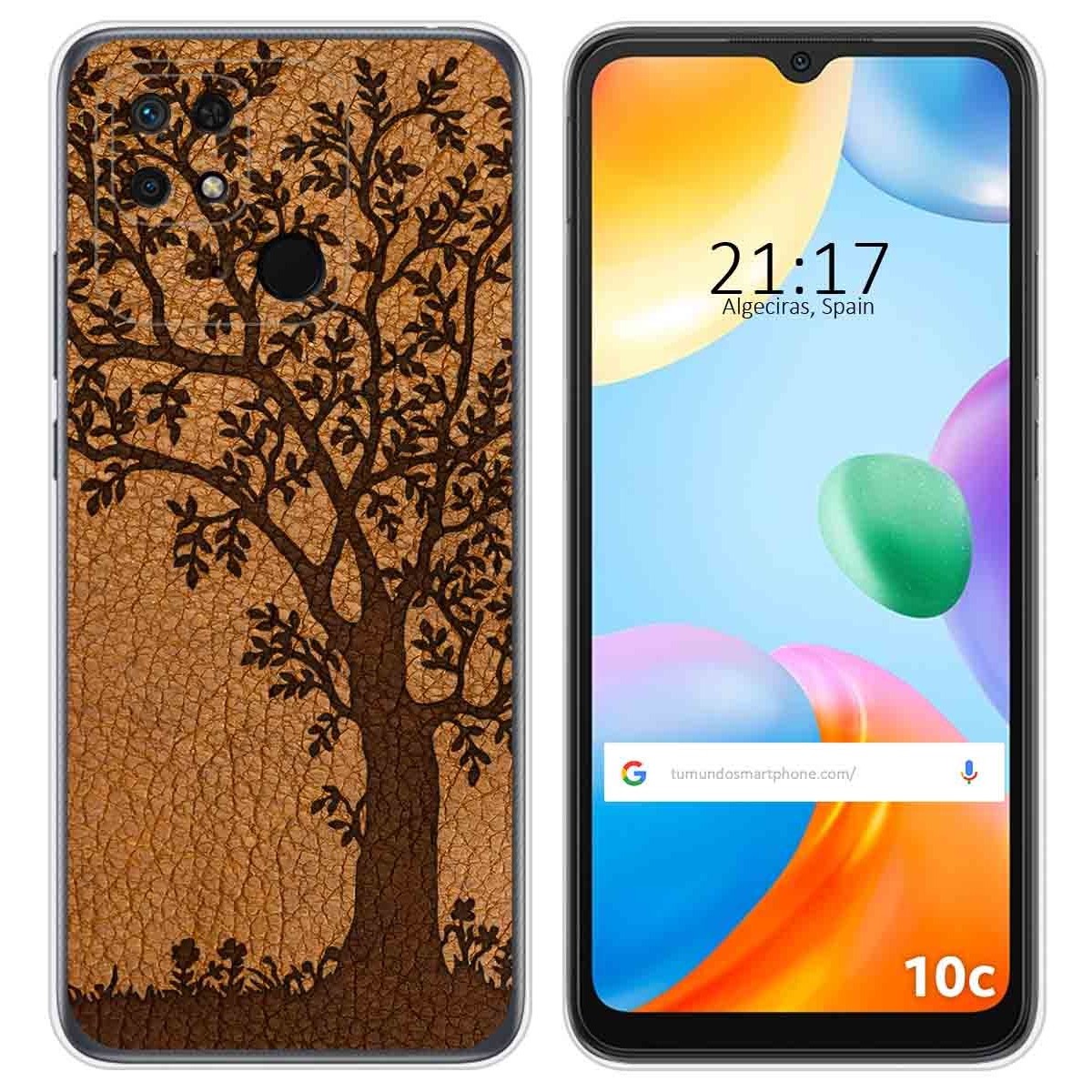 Funda Silicona para Xiaomi Redmi 10C diseño Cuero 03 Dibujos