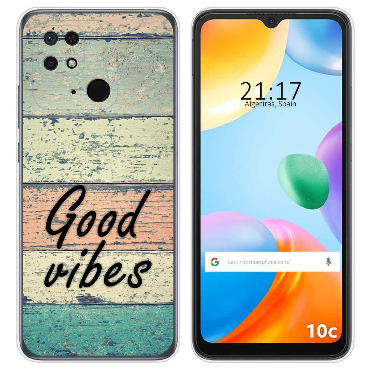 Funda Silicona para Xiaomi Redmi 10C diseño Madera 01 Dibujos