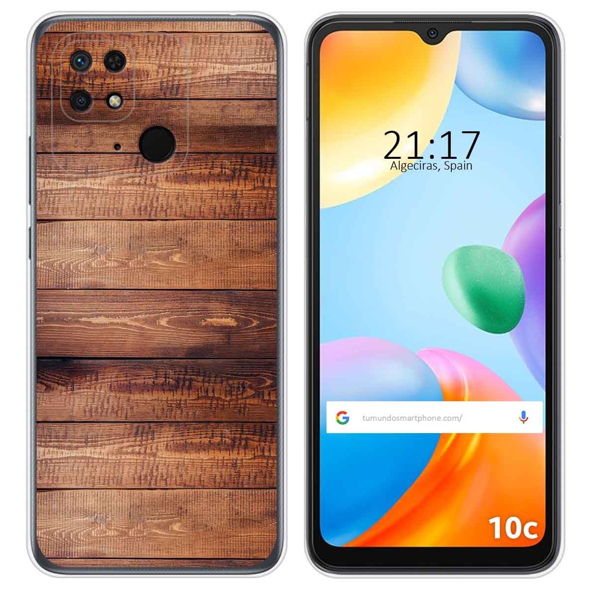 Funda Silicona para Xiaomi Redmi 10C diseño Madera 02 Dibujos