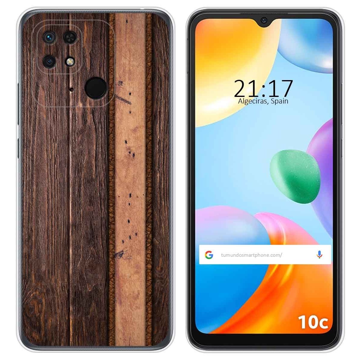 Funda Silicona para Xiaomi Redmi 10C diseño Madera 05 Dibujos