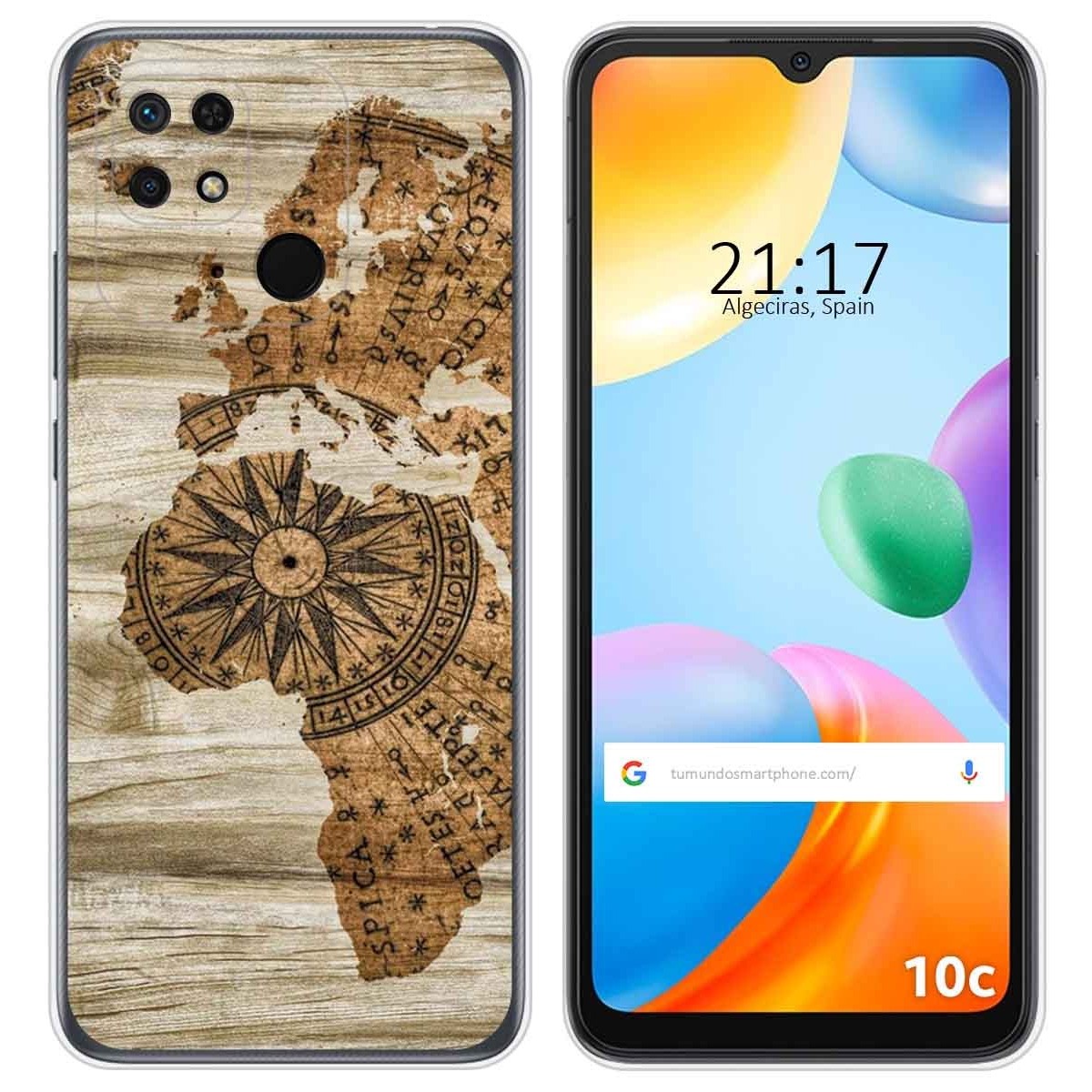 Funda Silicona para Xiaomi Redmi 10C diseño Madera 07 Dibujos