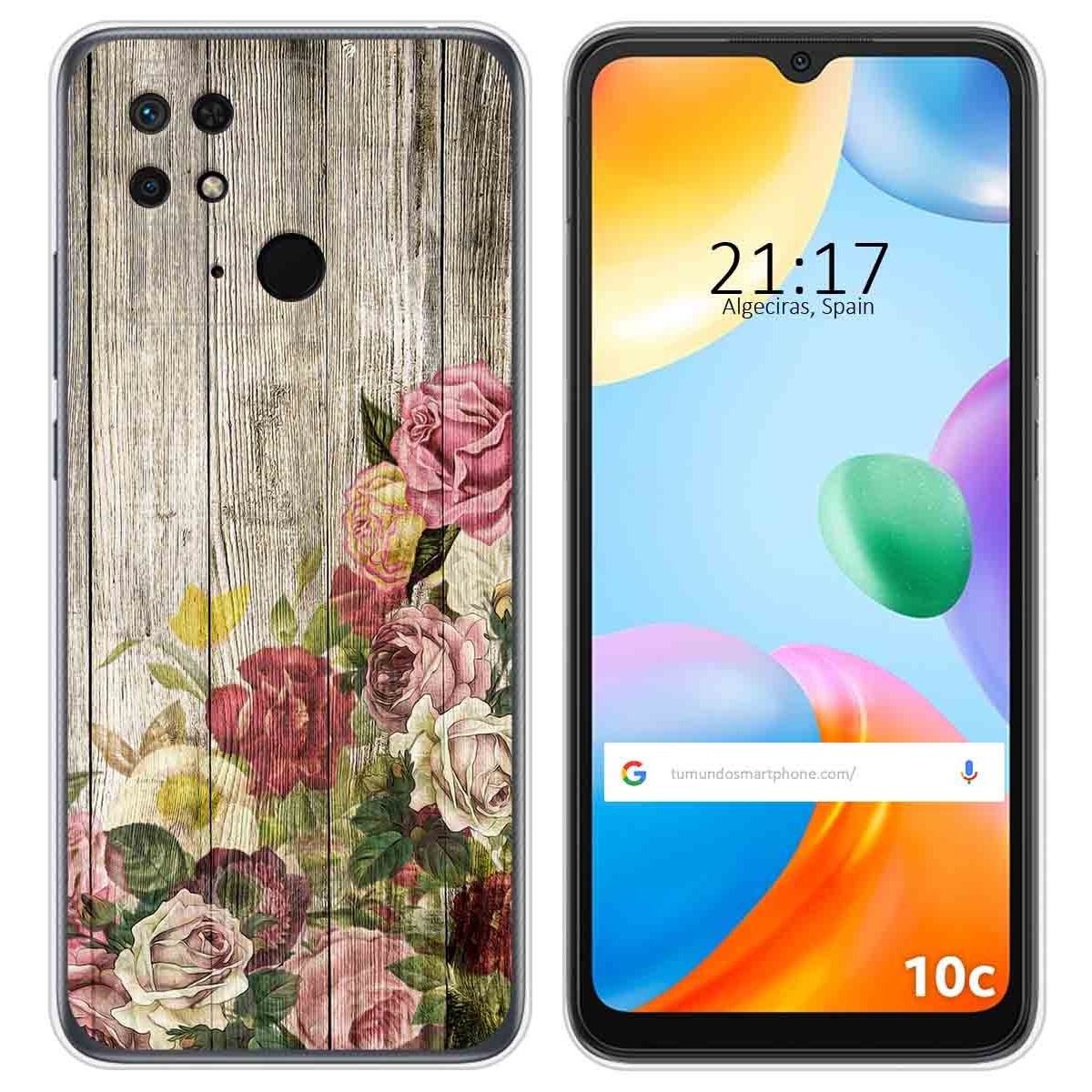 Funda Silicona para Xiaomi Redmi 10C diseño Madera 08 Dibujos