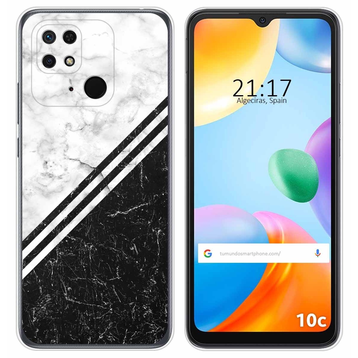 Funda Silicona para Xiaomi Redmi 10C diseño Mármol 01 Dibujos