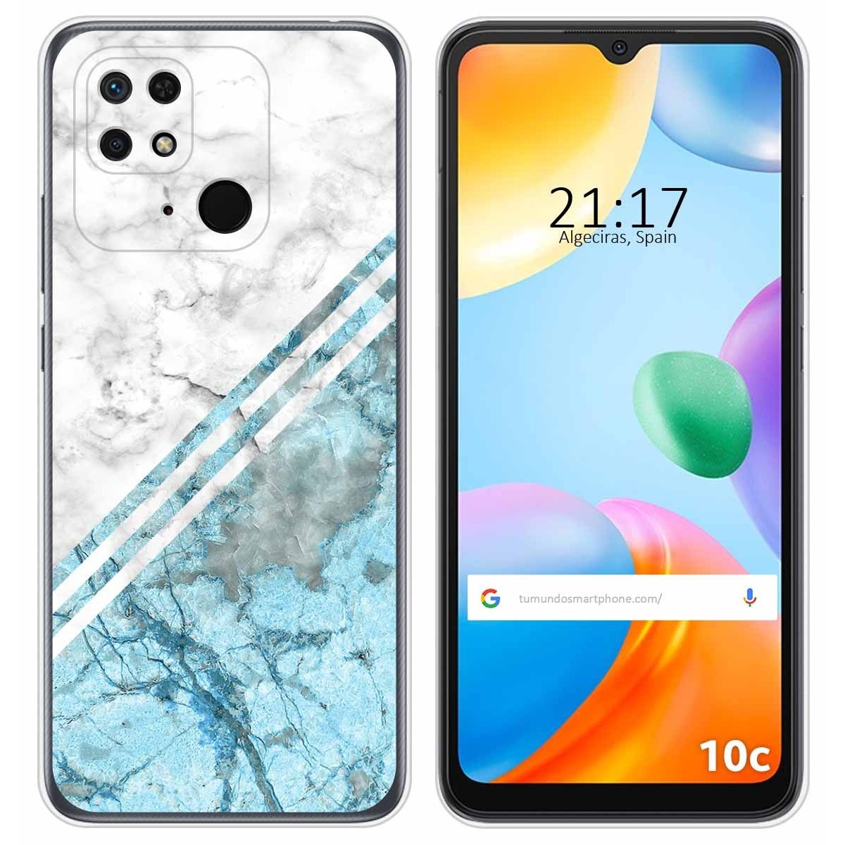Funda Silicona para Xiaomi Redmi 10C diseño Mármol 02 Dibujos