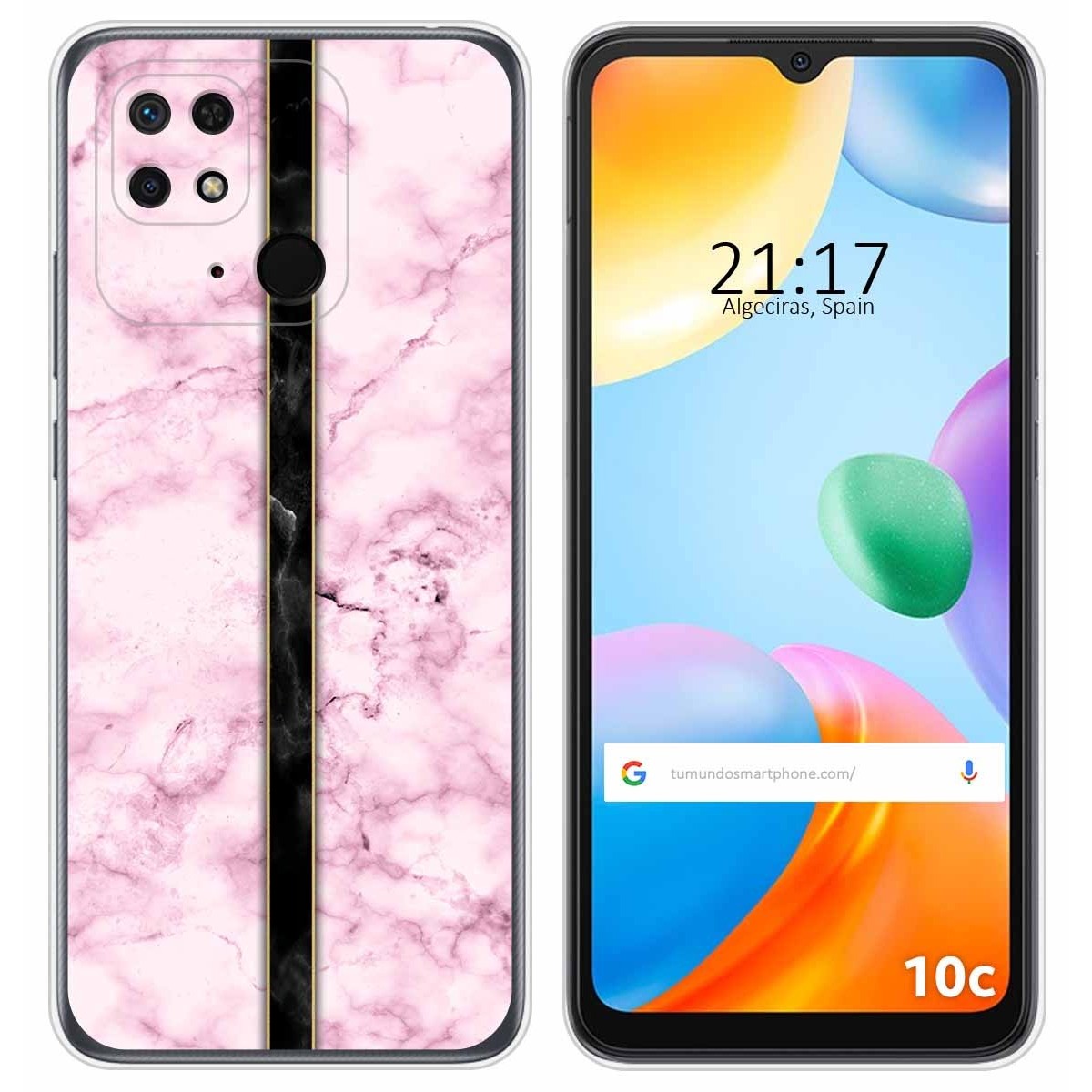 Funda Silicona para Xiaomi Redmi 10C diseño Mármol 04 Dibujos