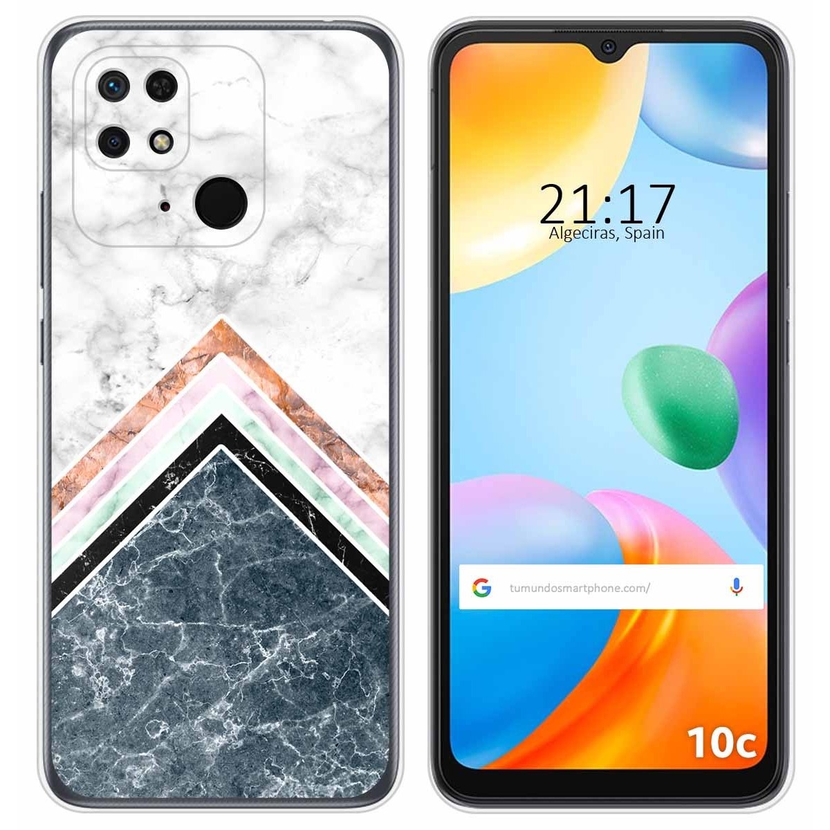 Funda Silicona para Xiaomi Redmi 10C diseño Mármol 05 Dibujos