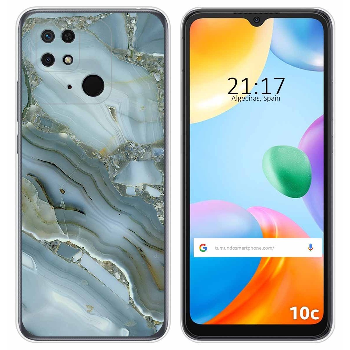 Funda Silicona para Xiaomi Redmi 10C diseño Mármol 09 Dibujos
