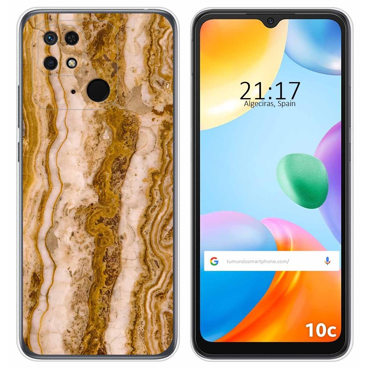 Funda Silicona para Xiaomi Redmi 10C diseño Mármol 10 Dibujos