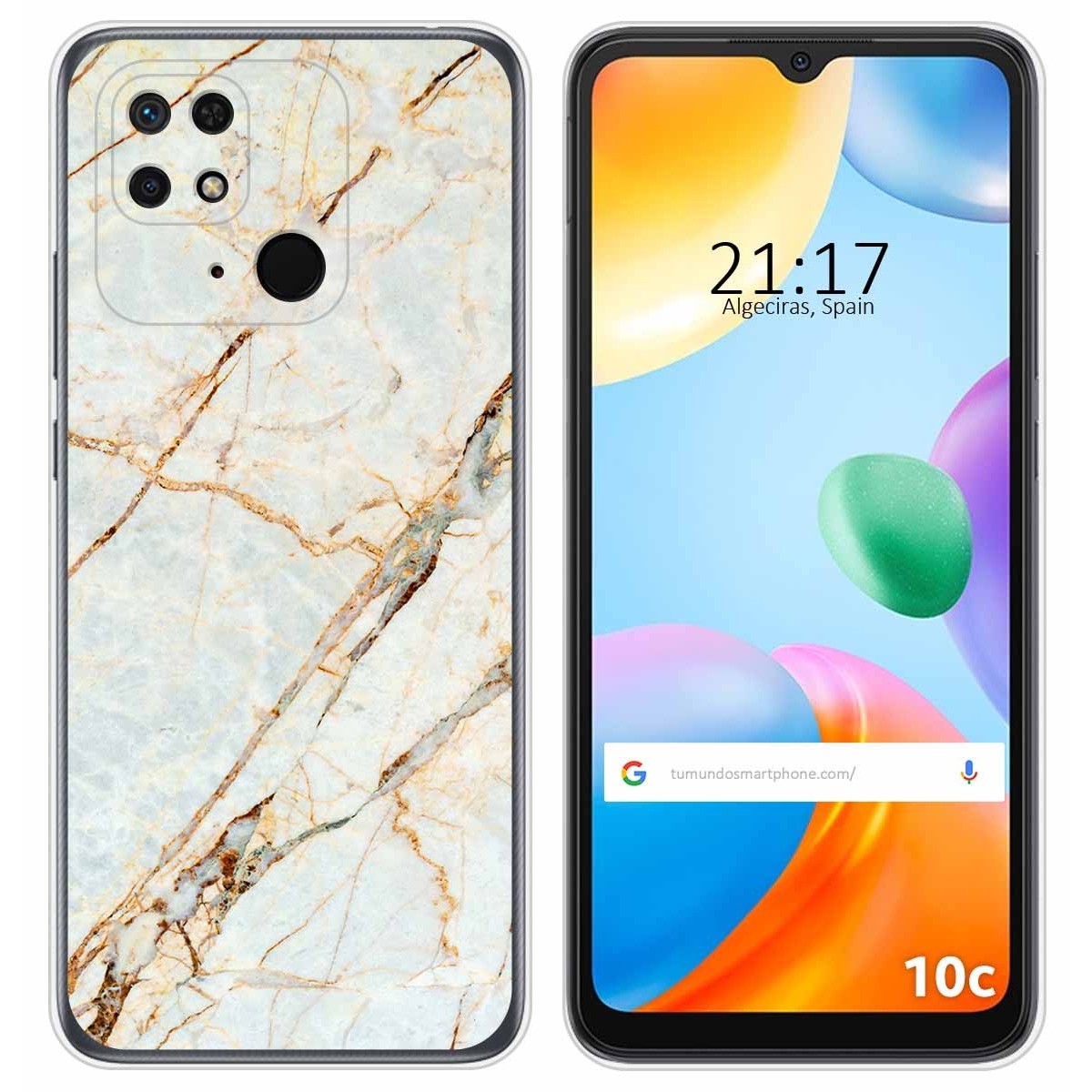 Funda Silicona para Xiaomi Redmi 10C diseño Mármol 13 Dibujos