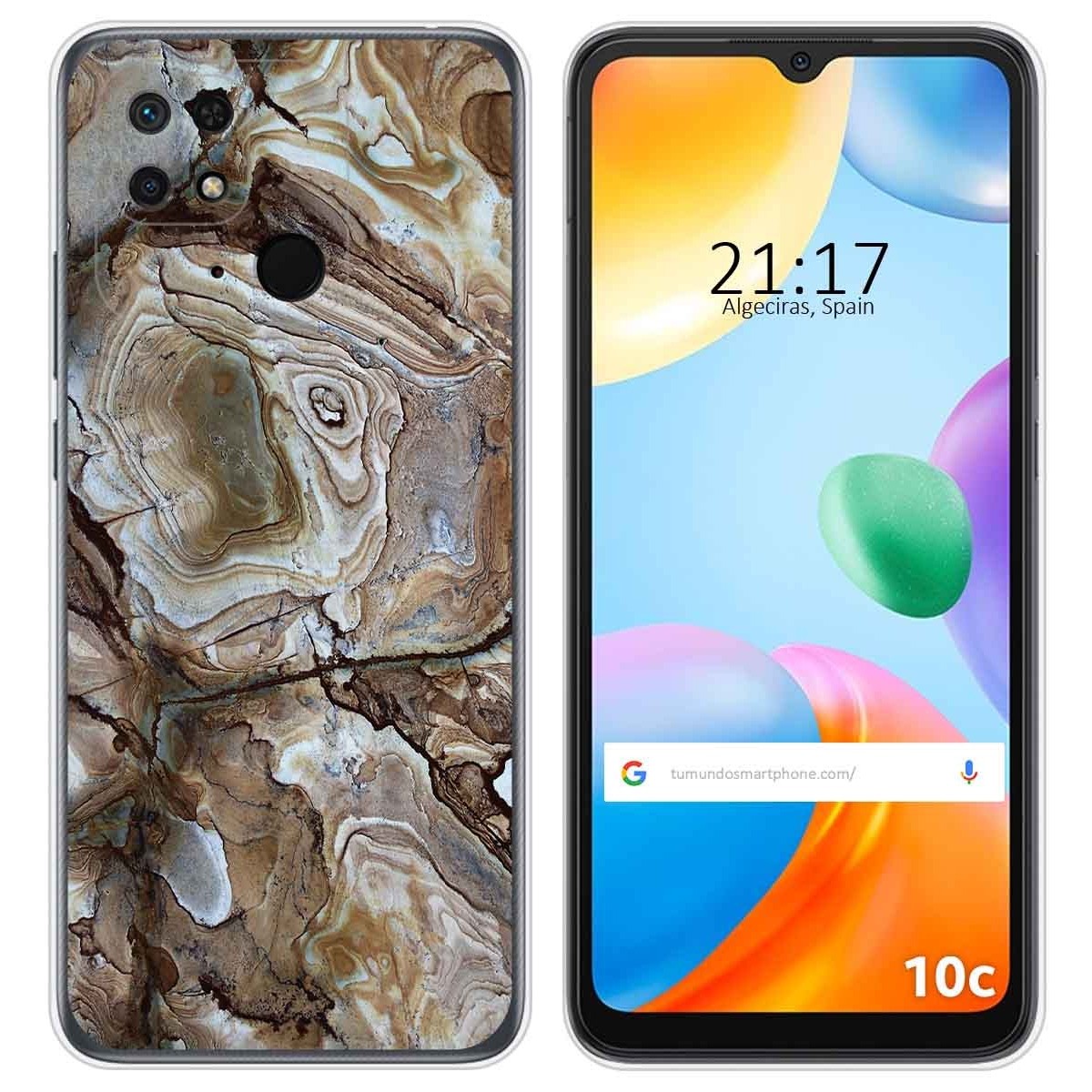 Funda Silicona para Xiaomi Redmi 10C diseño Mármol 14 Dibujos