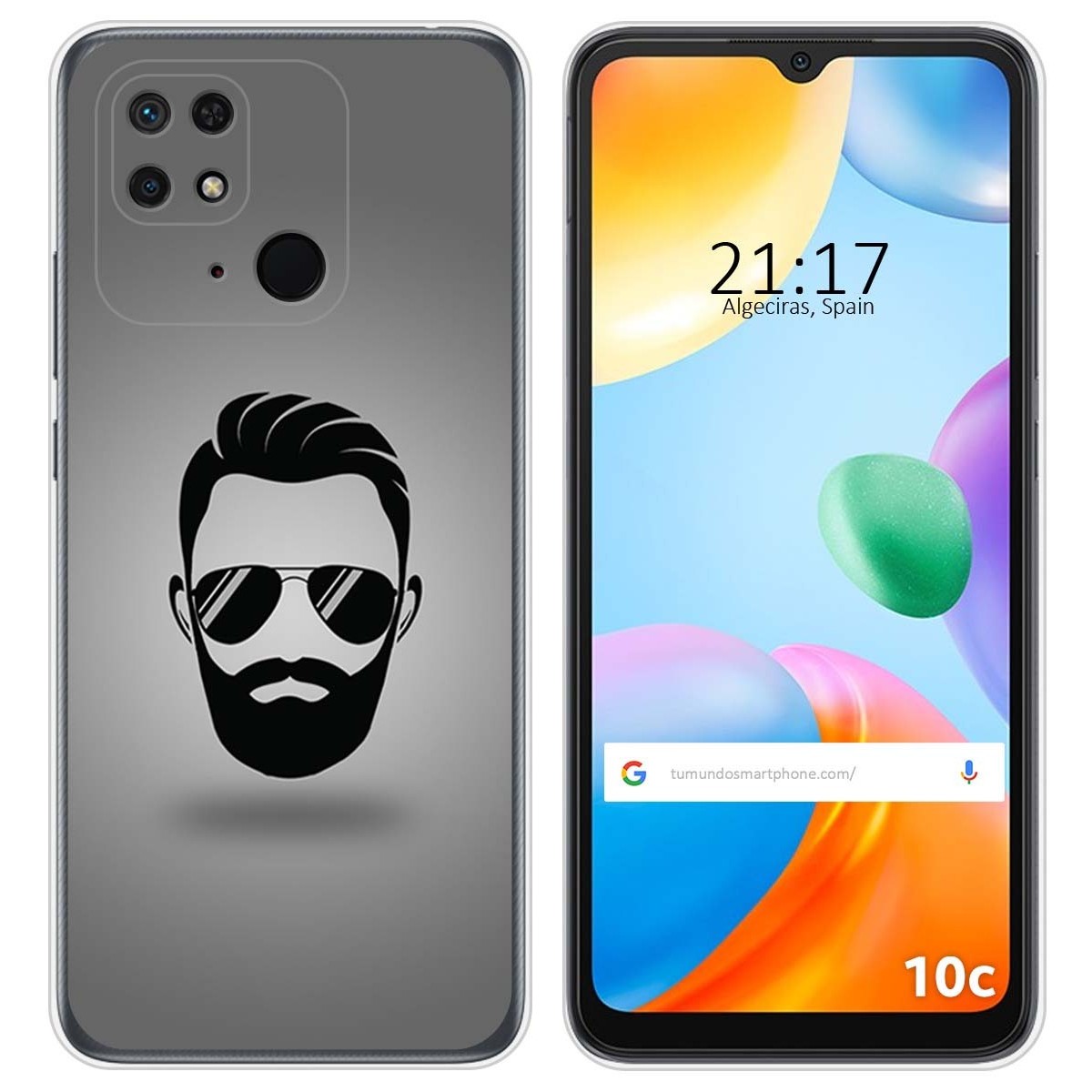 Funda Silicona para Xiaomi Redmi 10C diseño Barba Dibujos