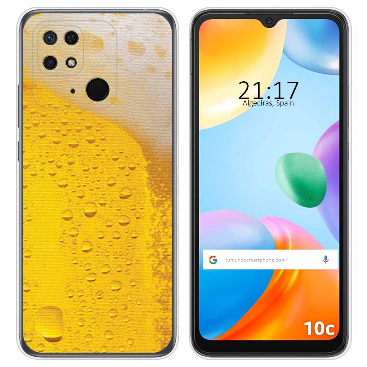 Funda Silicona para Xiaomi Redmi 10C diseño Cerveza Dibujos