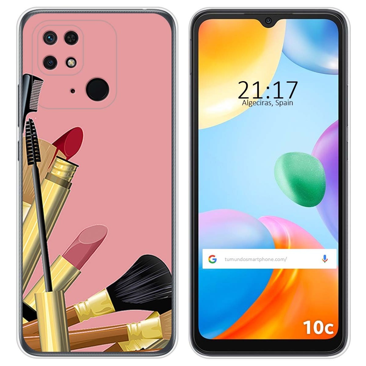Funda Silicona para Xiaomi Redmi 10C diseño Brochas Dibujos