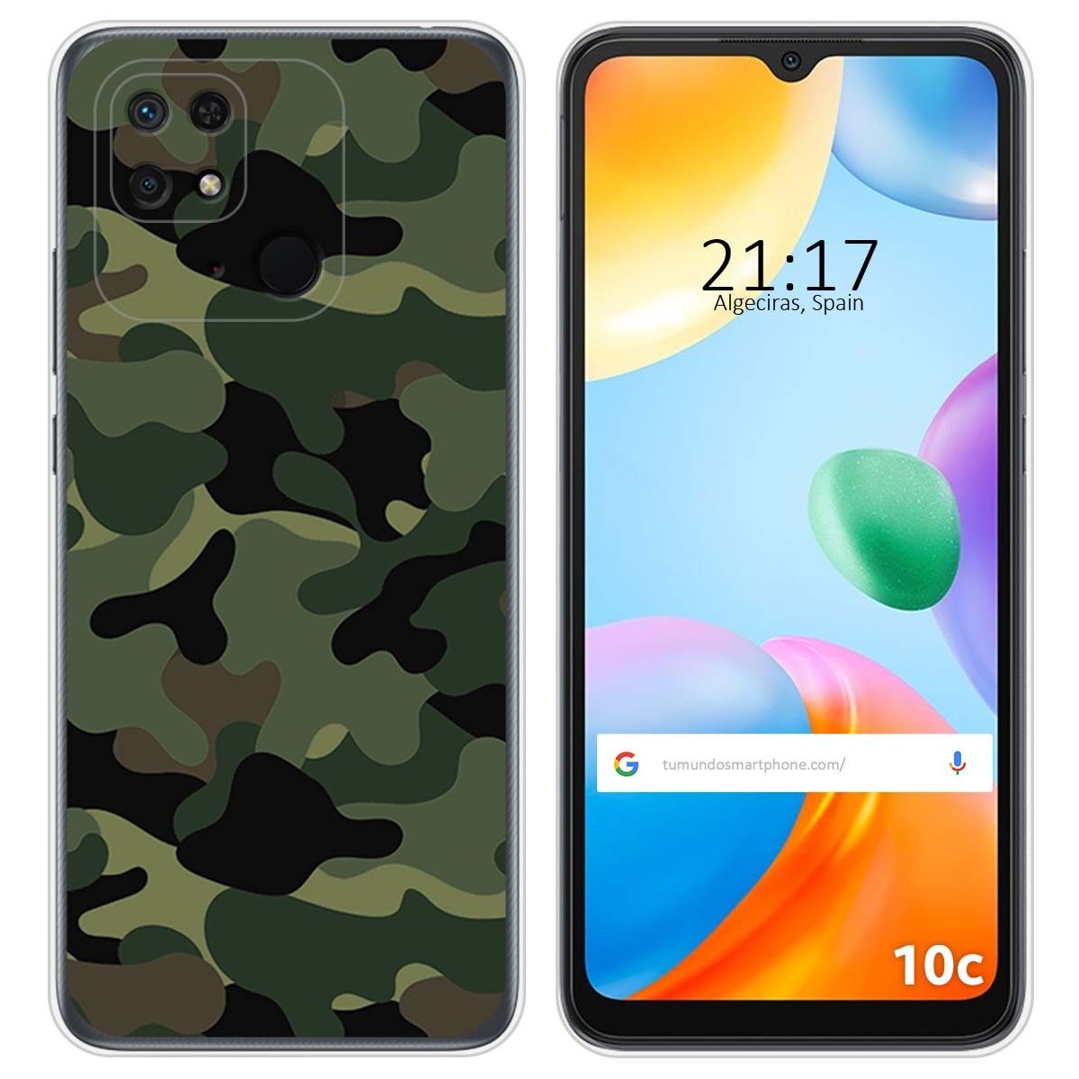 Funda Silicona para Xiaomi Redmi 10C diseño Camuflaje Dibujos