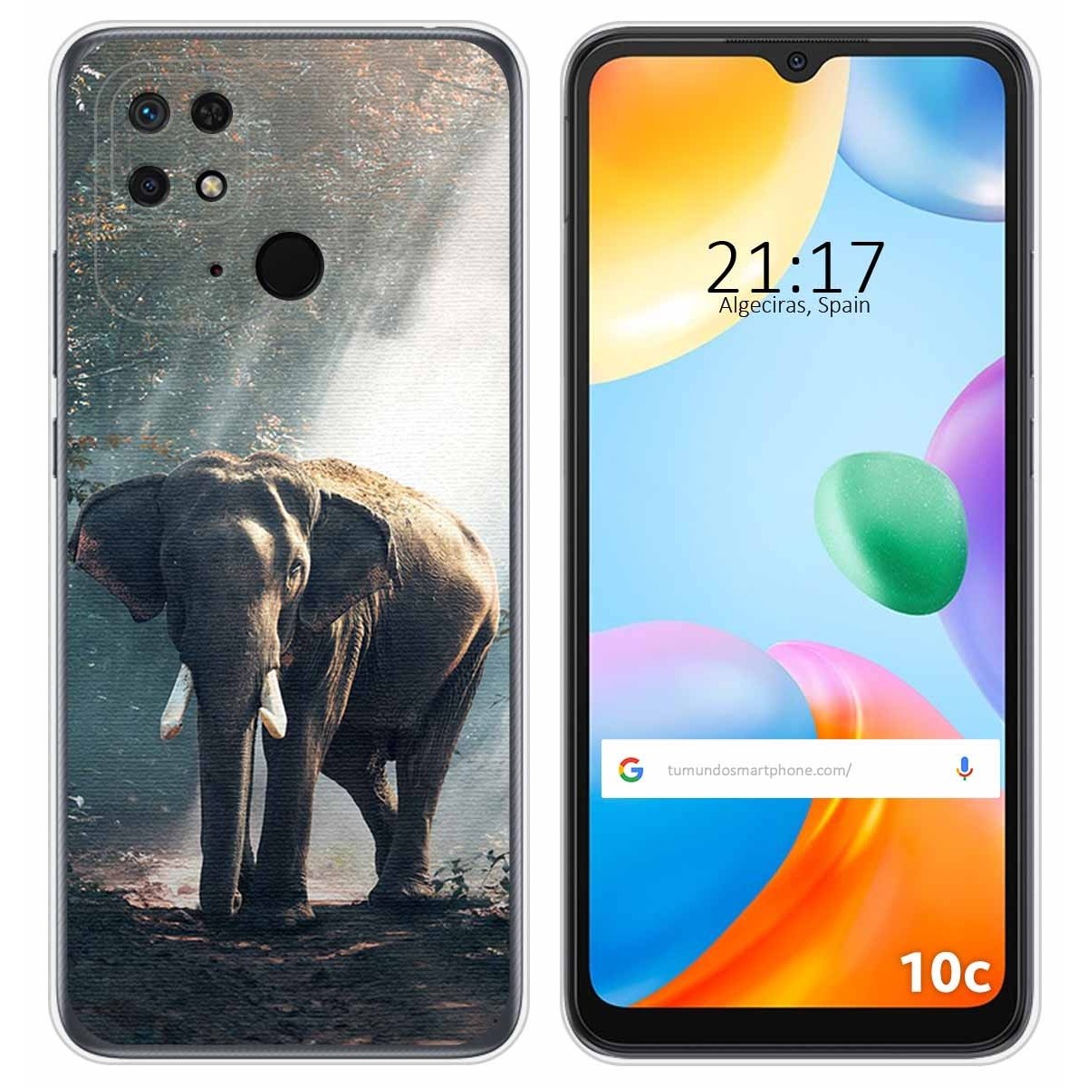 Funda Silicona para Xiaomi Redmi 10C diseño Elefante Dibujos