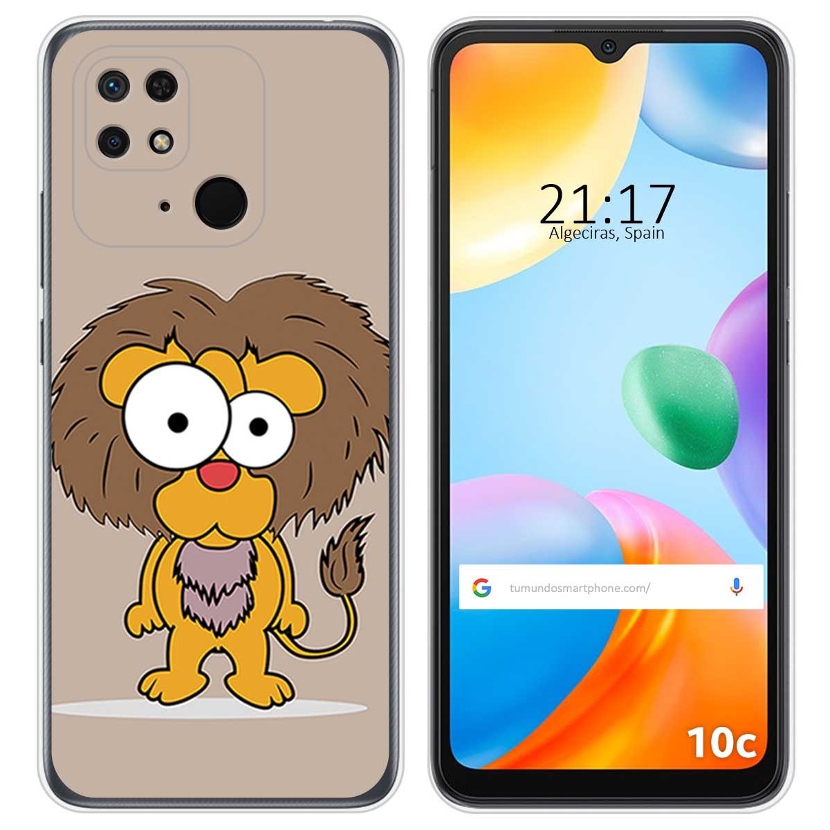 Funda Silicona para Xiaomi Redmi 10C diseño Leon Dibujos