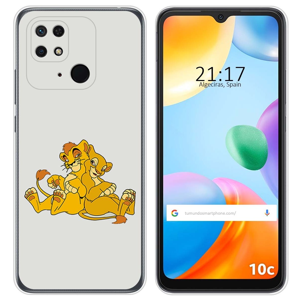 Funda Silicona para Xiaomi Redmi 10C diseño Leones Dibujos