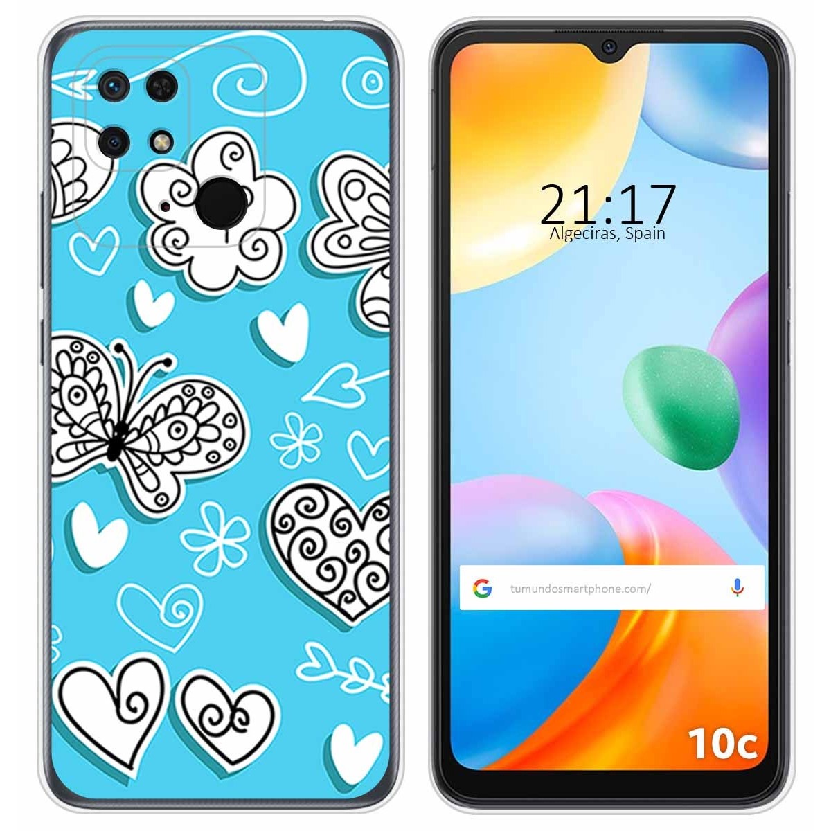 Funda Silicona para Xiaomi Redmi 10C diseño Mariposas Dibujos
