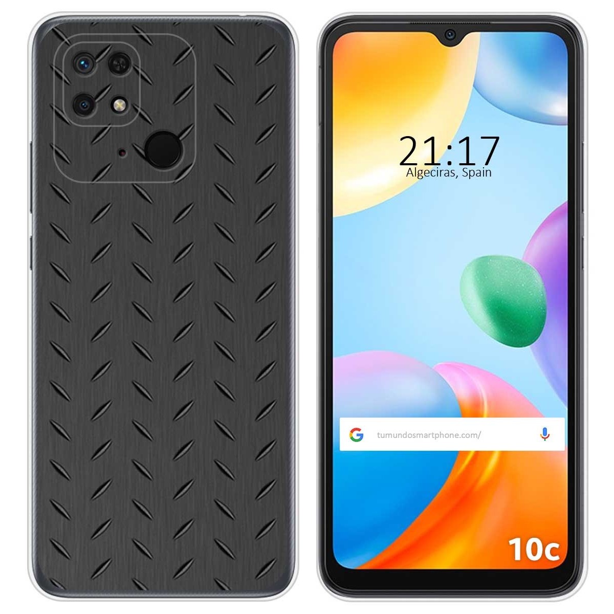 Funda Silicona para Xiaomi Redmi 10C diseño Metal Dibujos