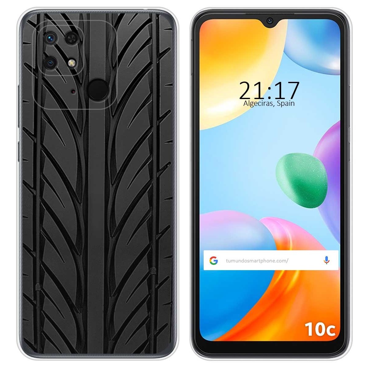 Funda Silicona para Xiaomi Redmi 10C diseño Neumatico Dibujos
