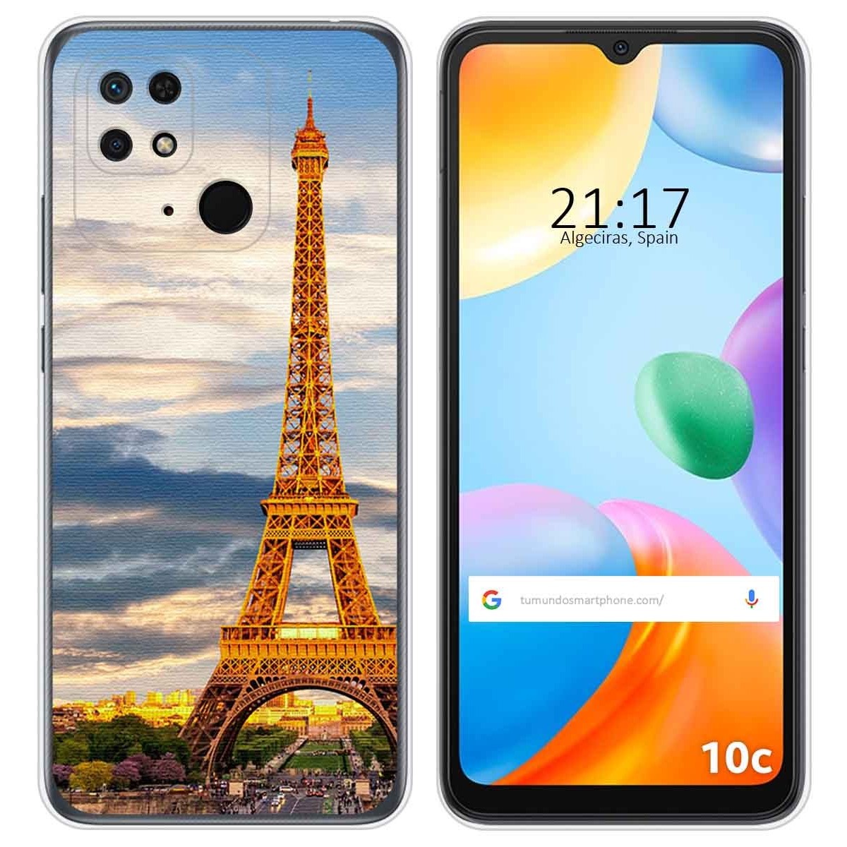 Funda Silicona para Xiaomi Redmi 10C diseño Paris Dibujos
