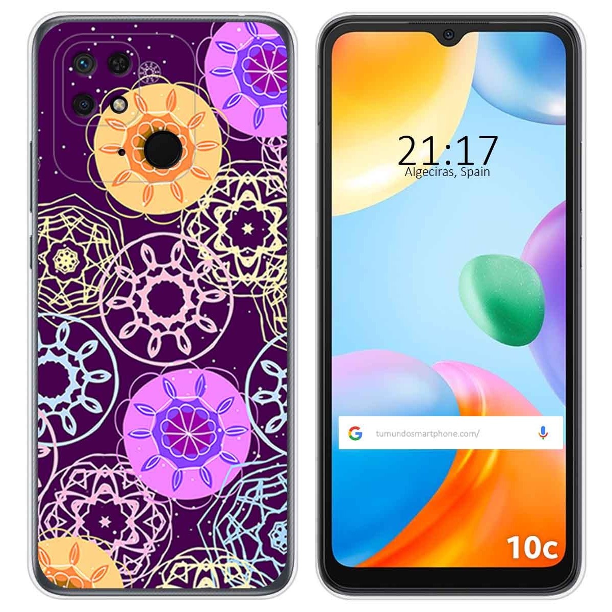 Funda Silicona para Xiaomi Redmi 10C diseño Radial Dibujos