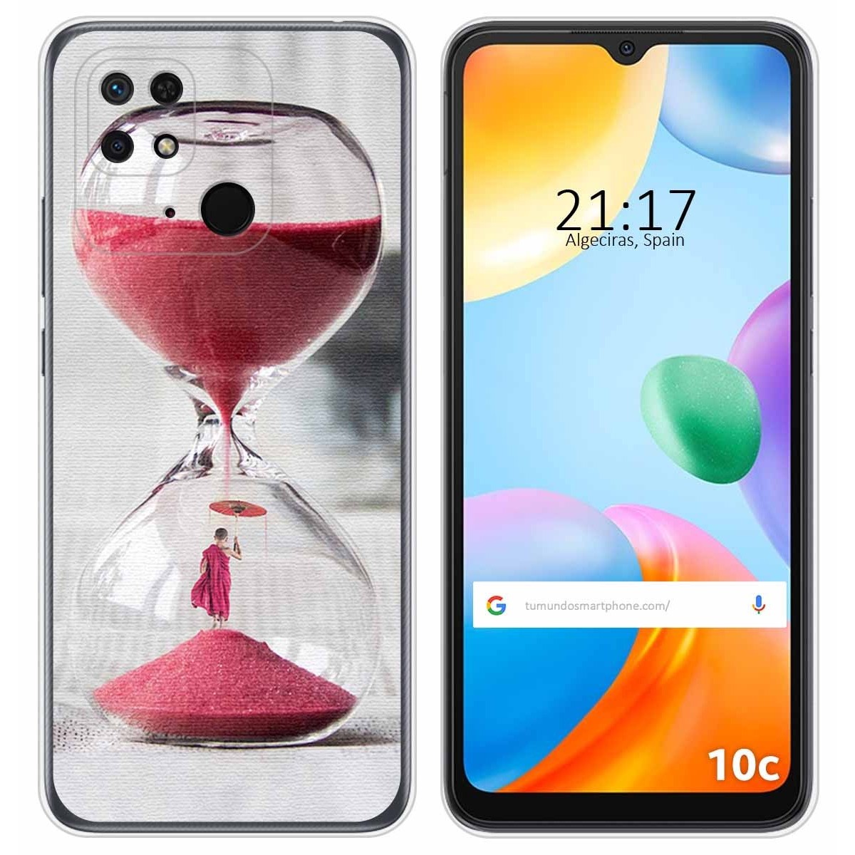 Funda Silicona para Xiaomi Redmi 10C diseño Reloj Dibujos