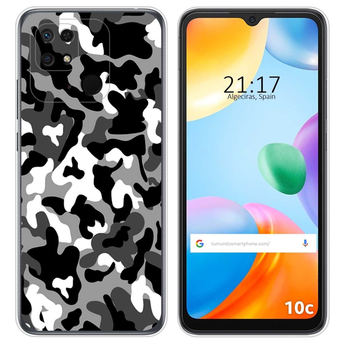Funda Silicona para Xiaomi Redmi 10C diseño Snow Camuflaje Dibujos