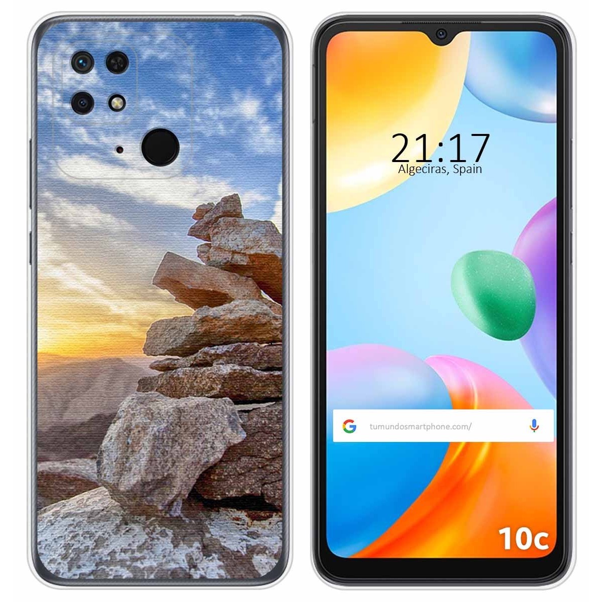 Funda Silicona para Xiaomi Redmi 10C diseño Sunset Dibujos