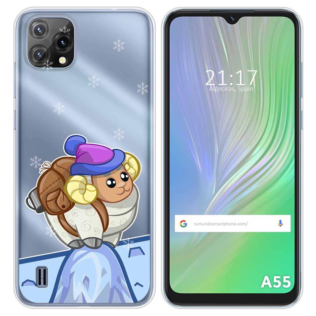 Funda Silicona Transparente para Blackview A55 diseño Cabra Dibujos