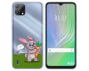 Funda Silicona Transparente para Blackview A55 diseño Conejo Dibujos