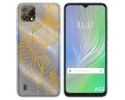 Funda Silicona Transparente para Blackview A55 diseño Hojas Dibujos