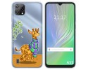 Funda Silicona Transparente para Blackview A55 diseño Jirafa Dibujos