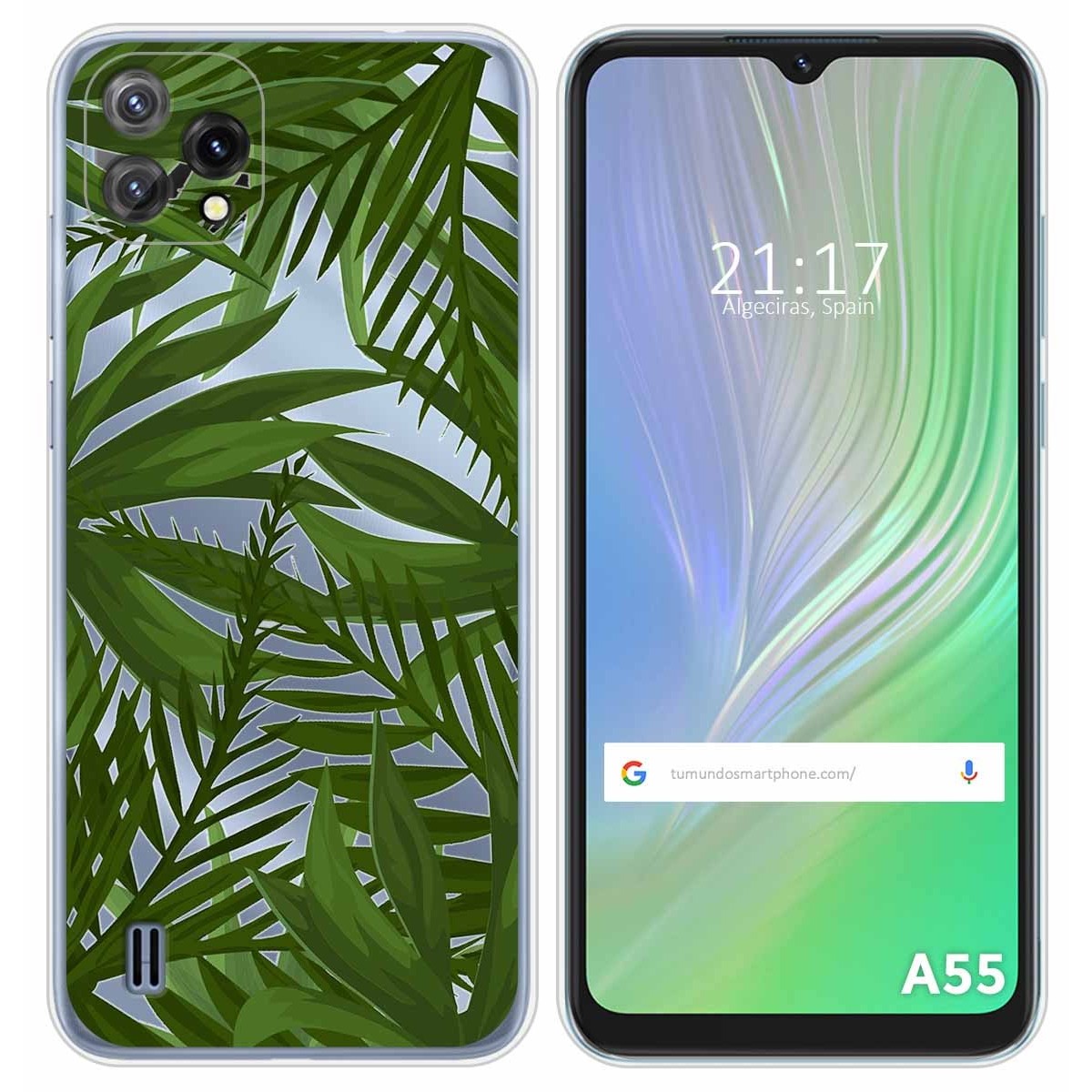 Funda Silicona Transparente para Blackview A55 diseño Jungla Dibujos