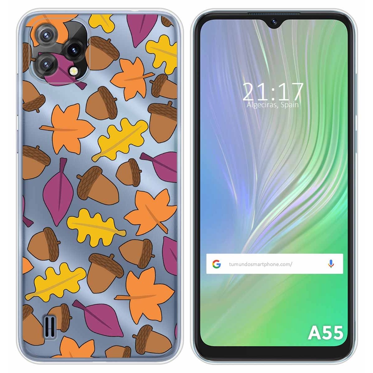 Funda Silicona Transparente para Blackview A55 diseño Otoño Dibujos