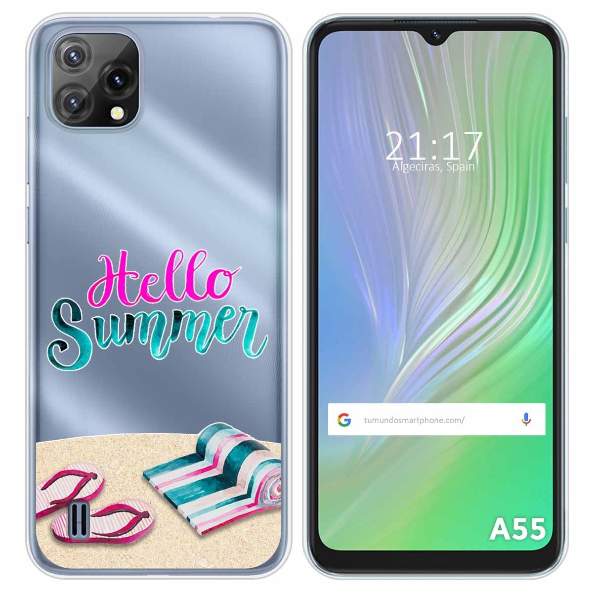 Funda Silicona Transparente para Blackview A55 diseño Summer Dibujos