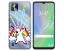 Funda Silicona Transparente para Blackview A55 diseño Unicornio Dibujos