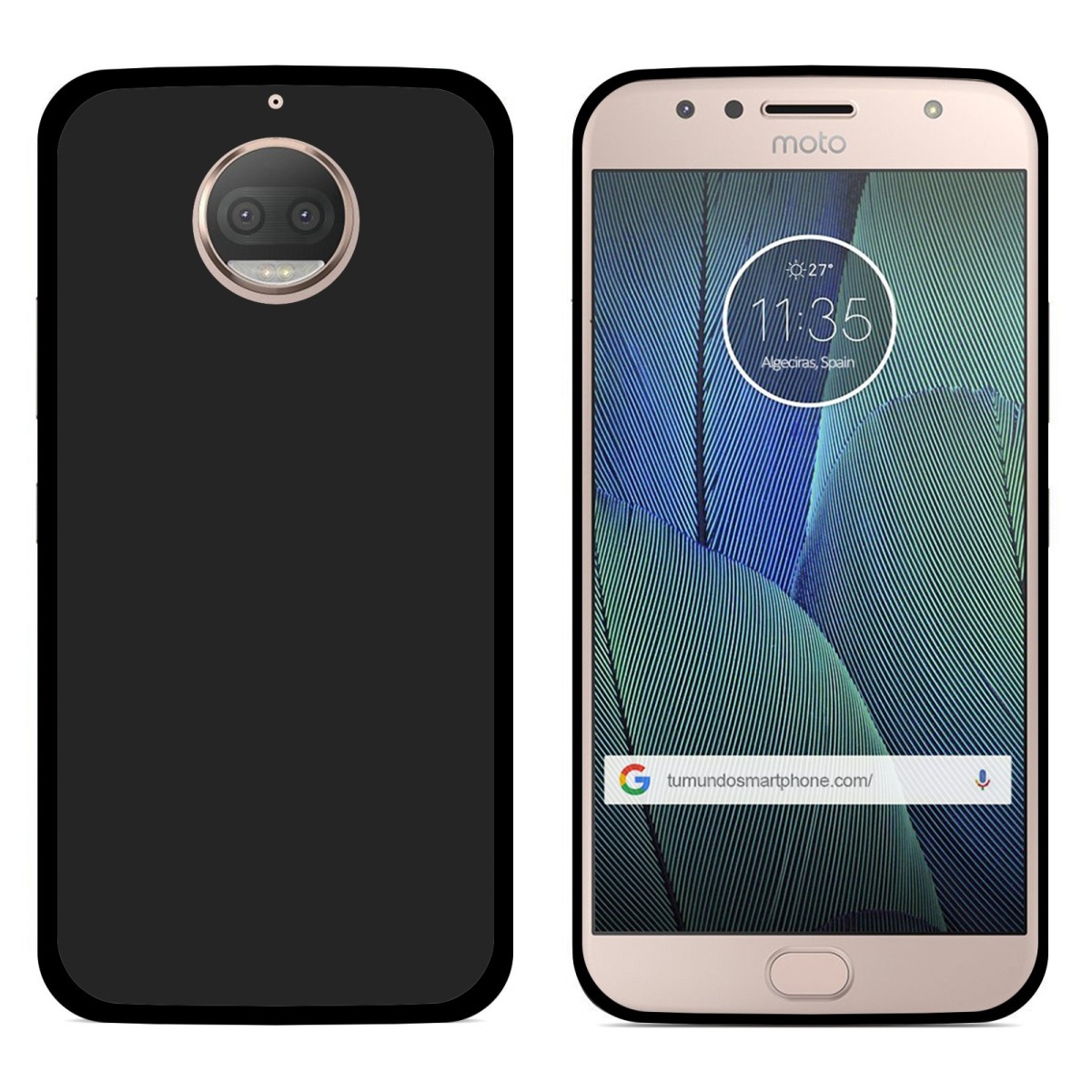 Funda Gel Tpu para Motorola Moto G5S Plus Color Negra