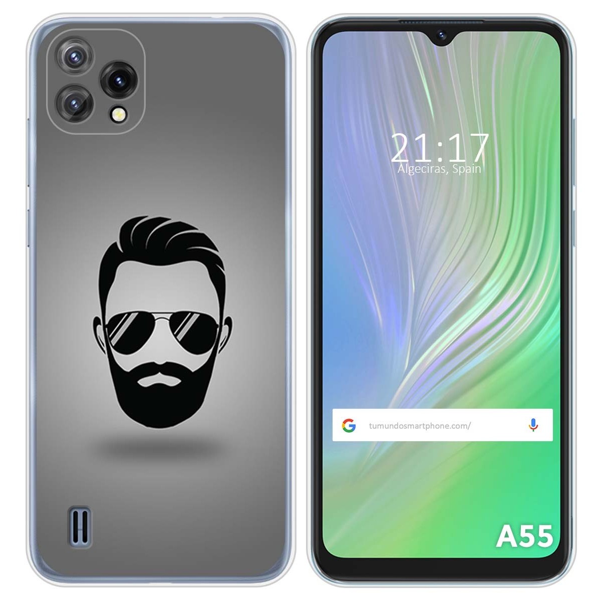 Funda Silicona para Blackview A55 diseño Barba Dibujos