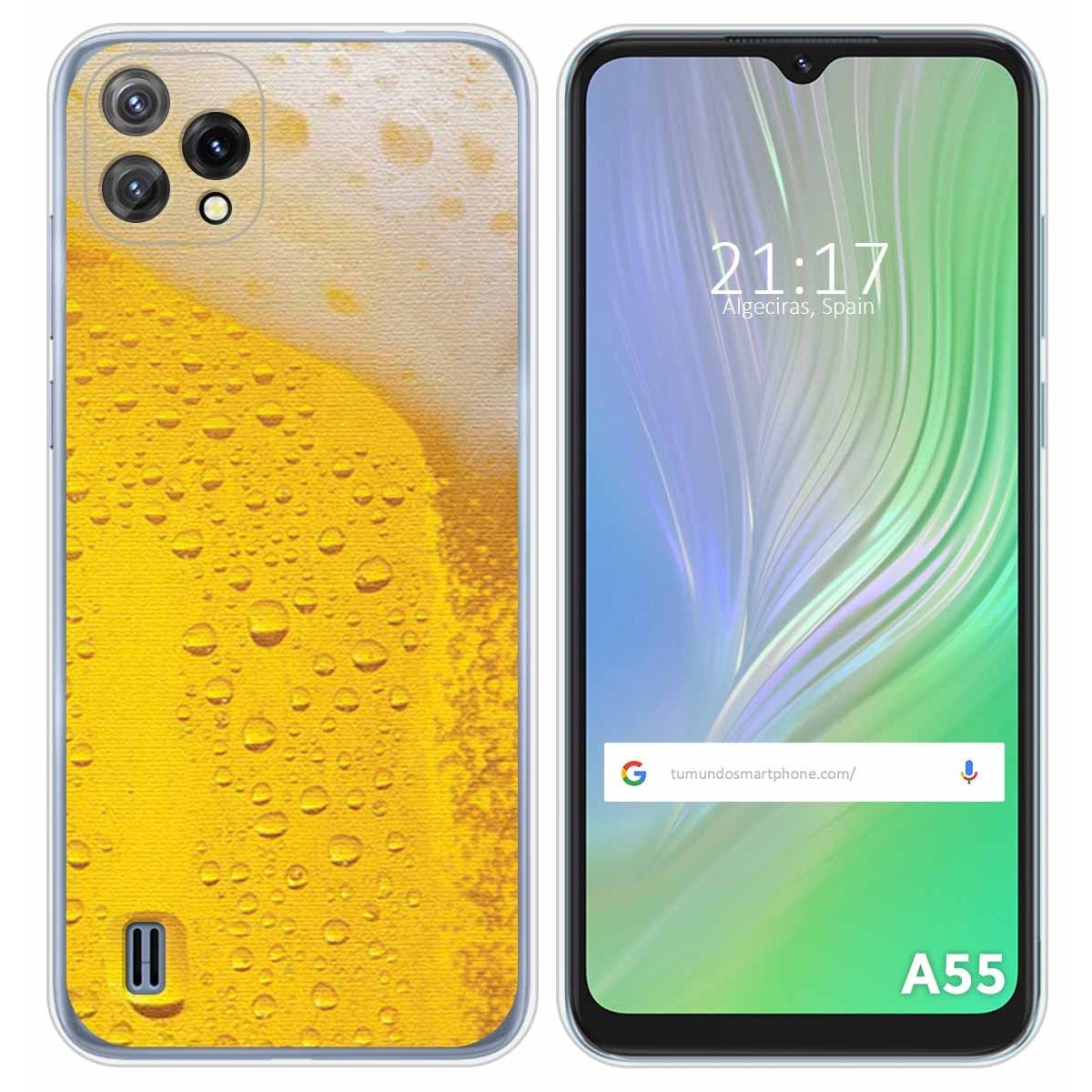 Funda Silicona para Blackview A55 diseño Cerveza Dibujos